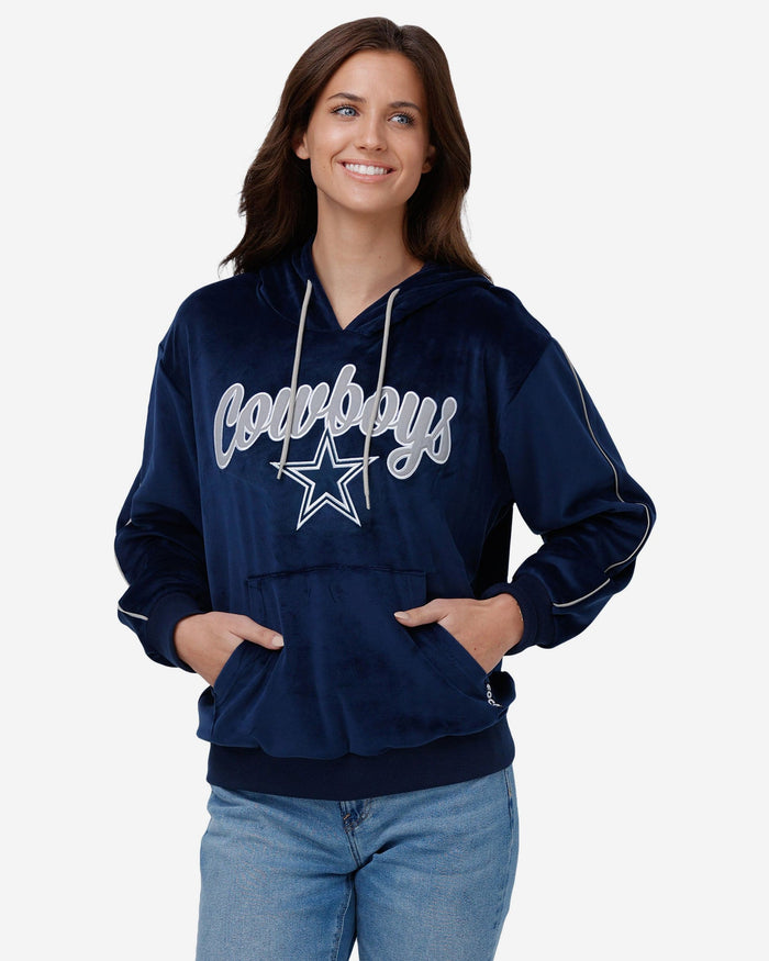 Dallas Cowboys Womens Velour Hooded Sweatshirt FOCO S - FOCO.com
