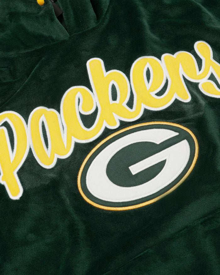 Green Bay Packers Womens Velour Hooded Sweatshirt FOCO - FOCO.com