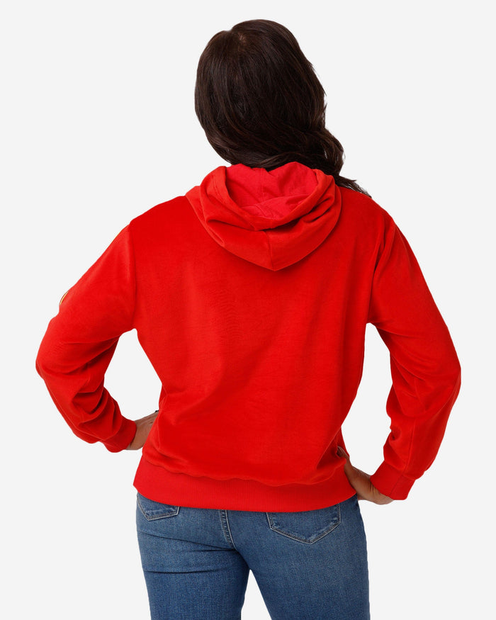 Kansas City Chiefs Womens Velour Hooded Sweatshirt FOCO - FOCO.com