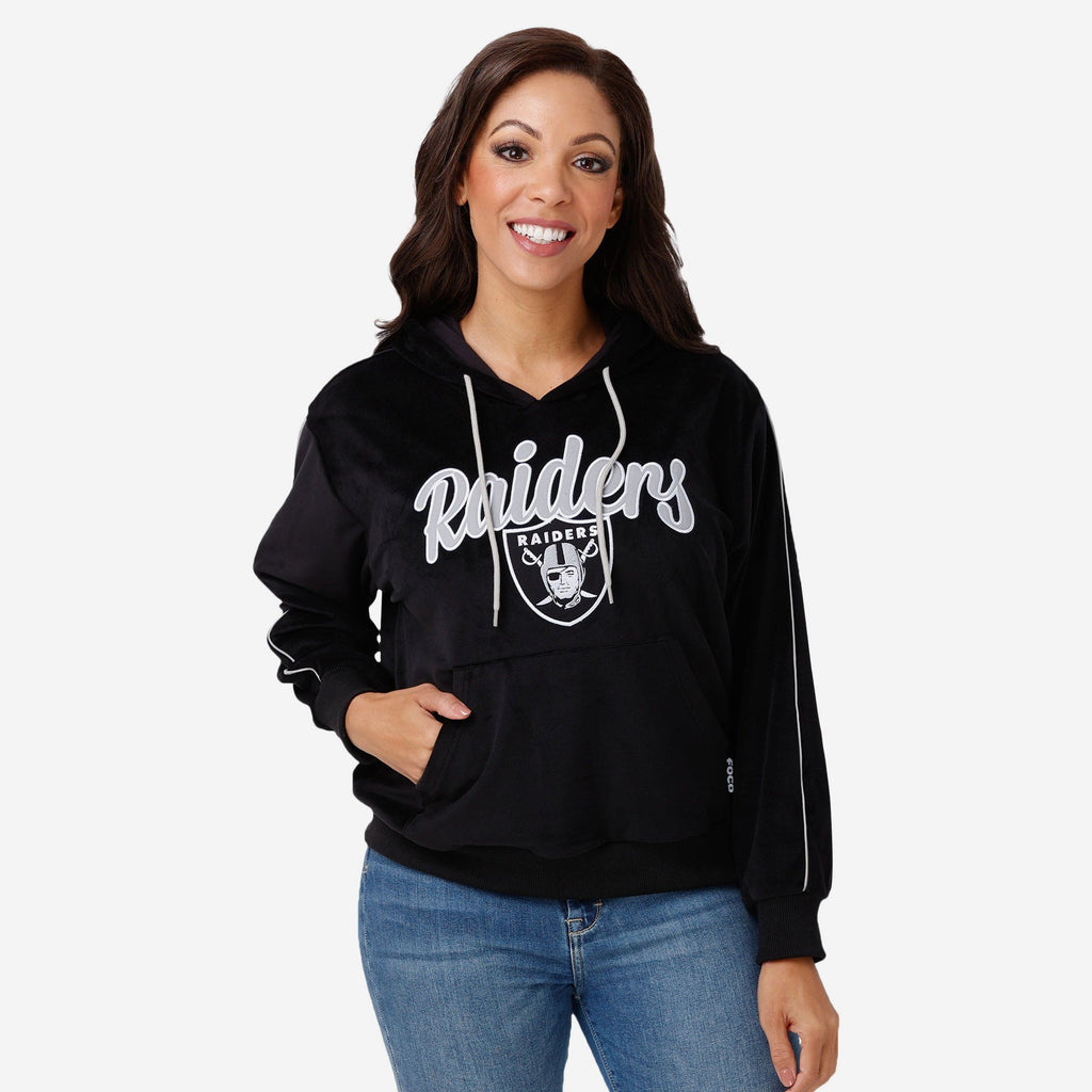 Las Vegas Raiders Womens Velour Hooded Sweatshirt FOCO S - FOCO.com