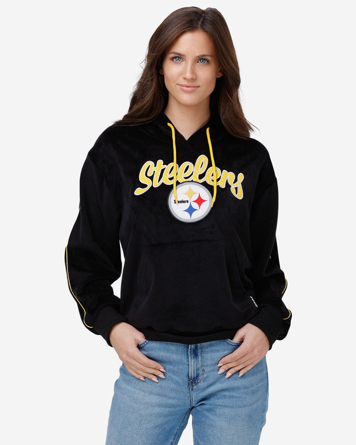 Pittsburgh Steelers Womens Velour Hooded Sweatshirt FOCO S - FOCO.com