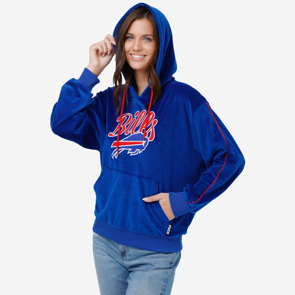 Buffalo Bills Womens Velour Hooded Sweatshirt FOCO S - FOCO.com