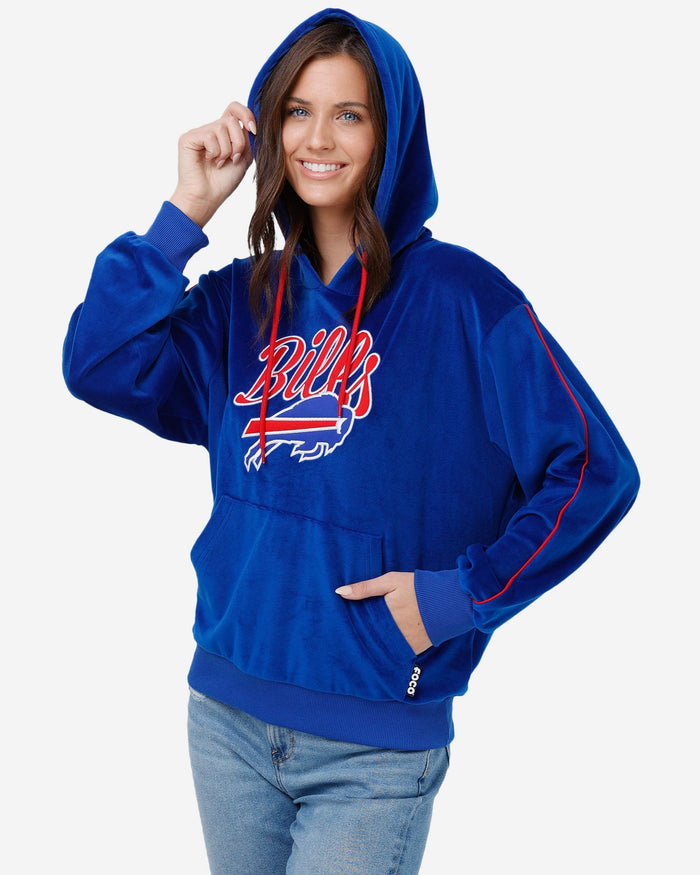 Buffalo Bills Womens Velour Hooded Sweatshirt FOCO S - FOCO.com