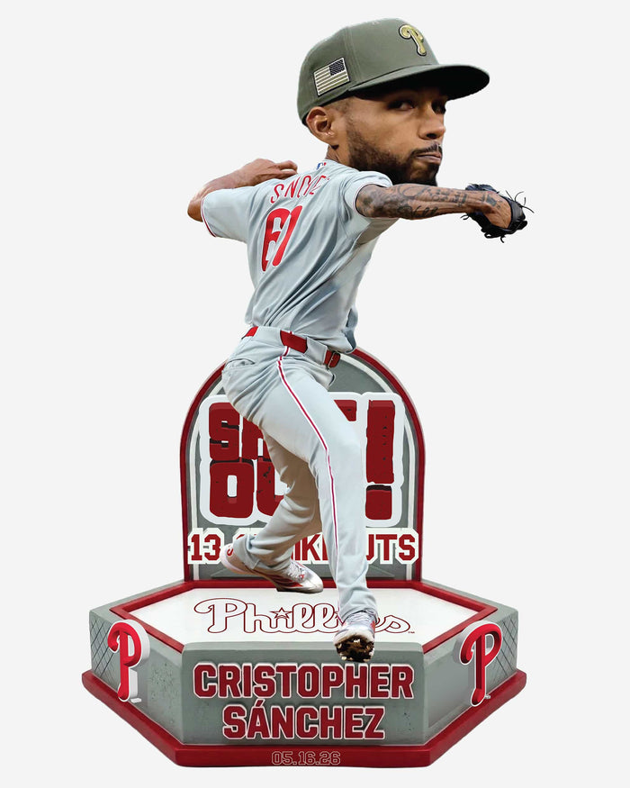 Cristopher Sanchez Philadelphia Phillies Complete Game Shutout Bobblehead FOCO - FOCO.com