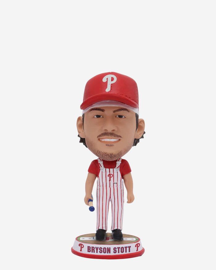 Bryson Stott Philadelphia Phillies Bib Overalls Mini Bighead Bobblehead FOCO - FOCO.com