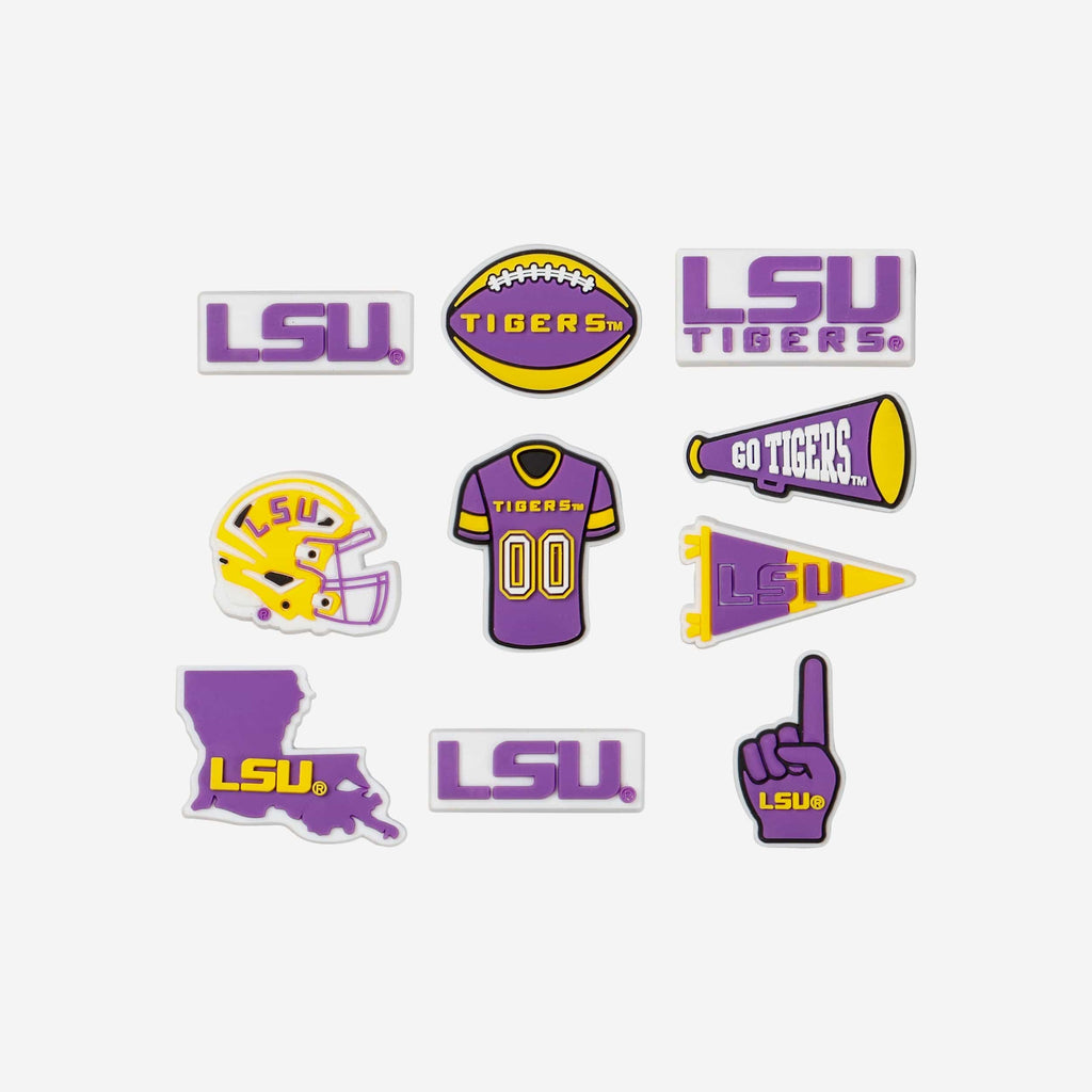 Lsu Tigers 10 Pack Team Clog Charms FOCO - FOCO.com