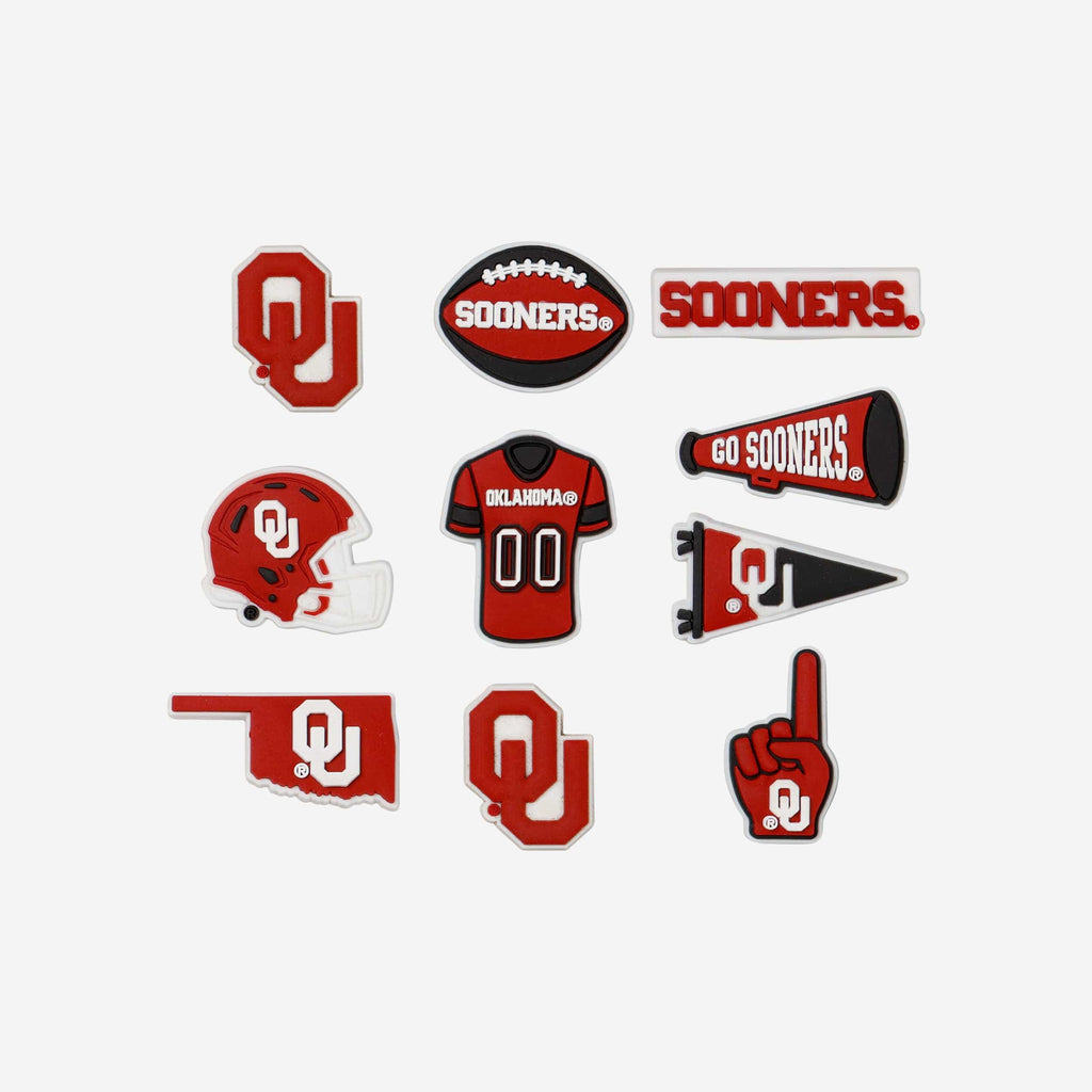 Oklahoma Sooners 10 Pack Team Clog Charms FOCO - FOCO.com