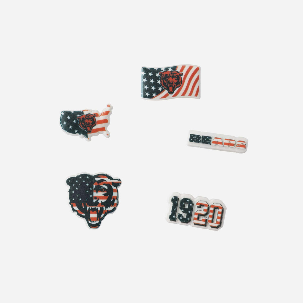Chicago Bears Americana 5 Pack Team Clog Charms FOCO - FOCO.com