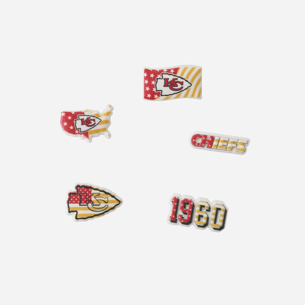 Kansas City Chiefs Americana 5 Pack Team Clog Charms FOCO - FOCO.com