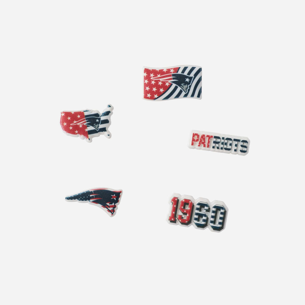 New England Patriots Americana 5 Pack Team Clog Charms FOCO - FOCO.com