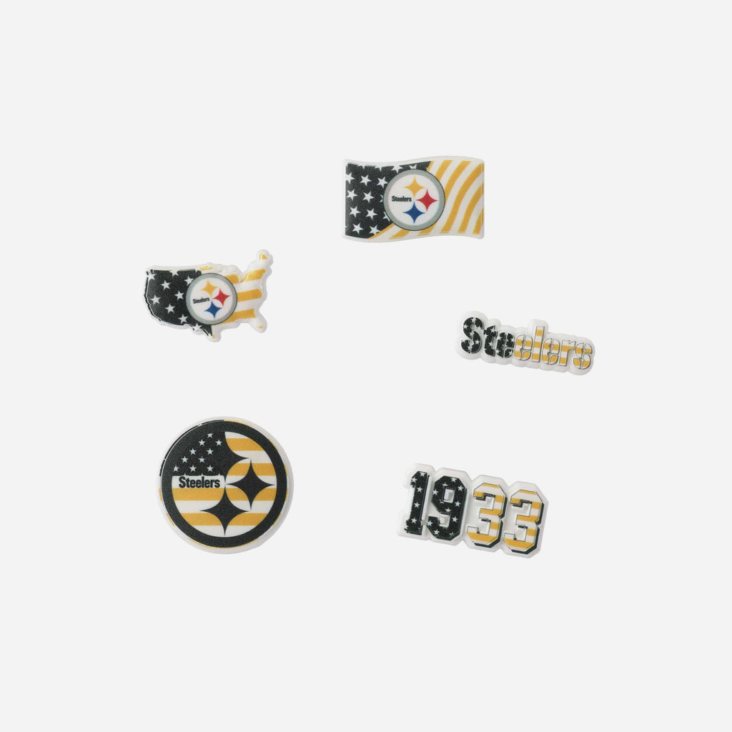 Pittsburgh Steelers Americana 5 Pack Team Clog Charms FOCO - FOCO.com