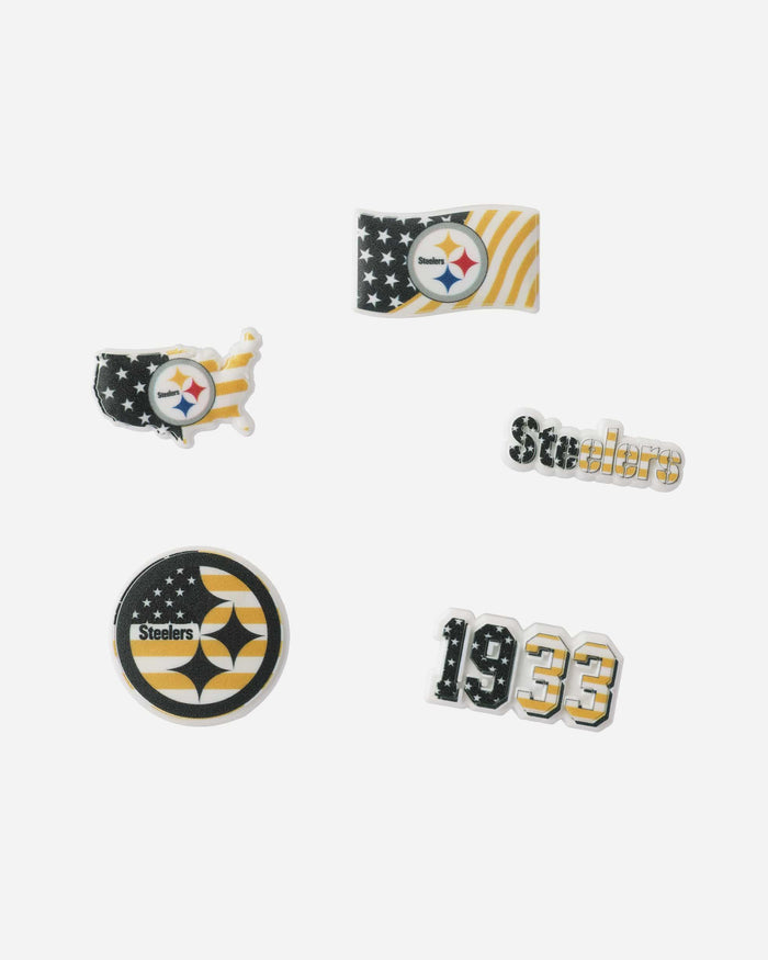 Pittsburgh Steelers Americana 5 Pack Team Clog Charms FOCO - FOCO.com