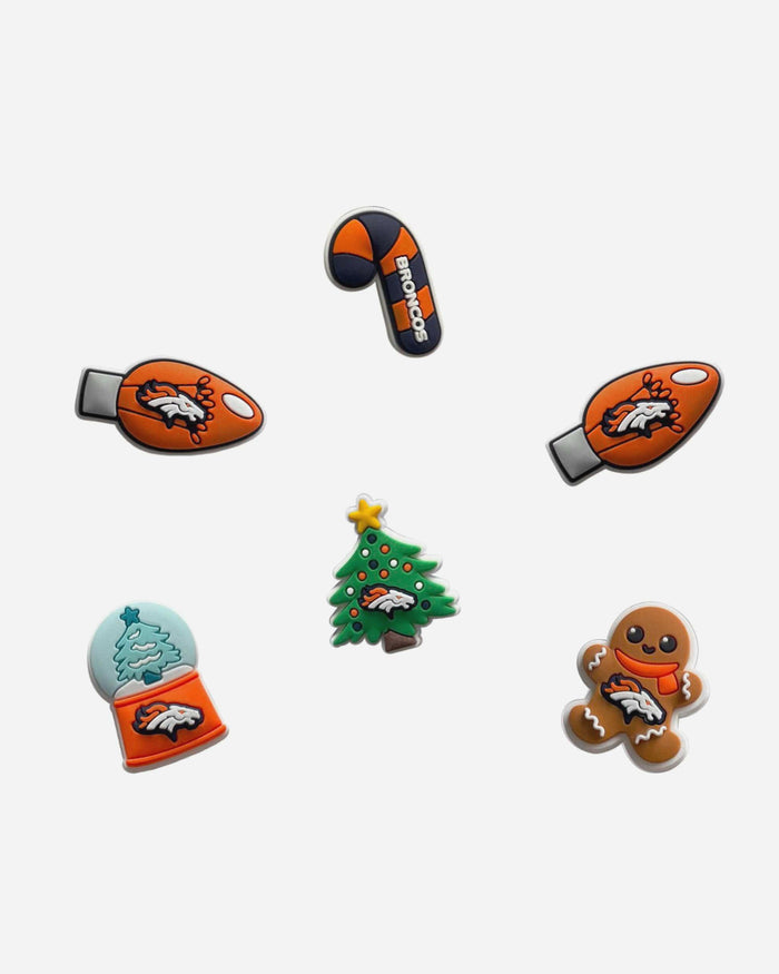 Denver Broncos 6 Pack Holiday Team Clog Charms FOCO - FOCO.com