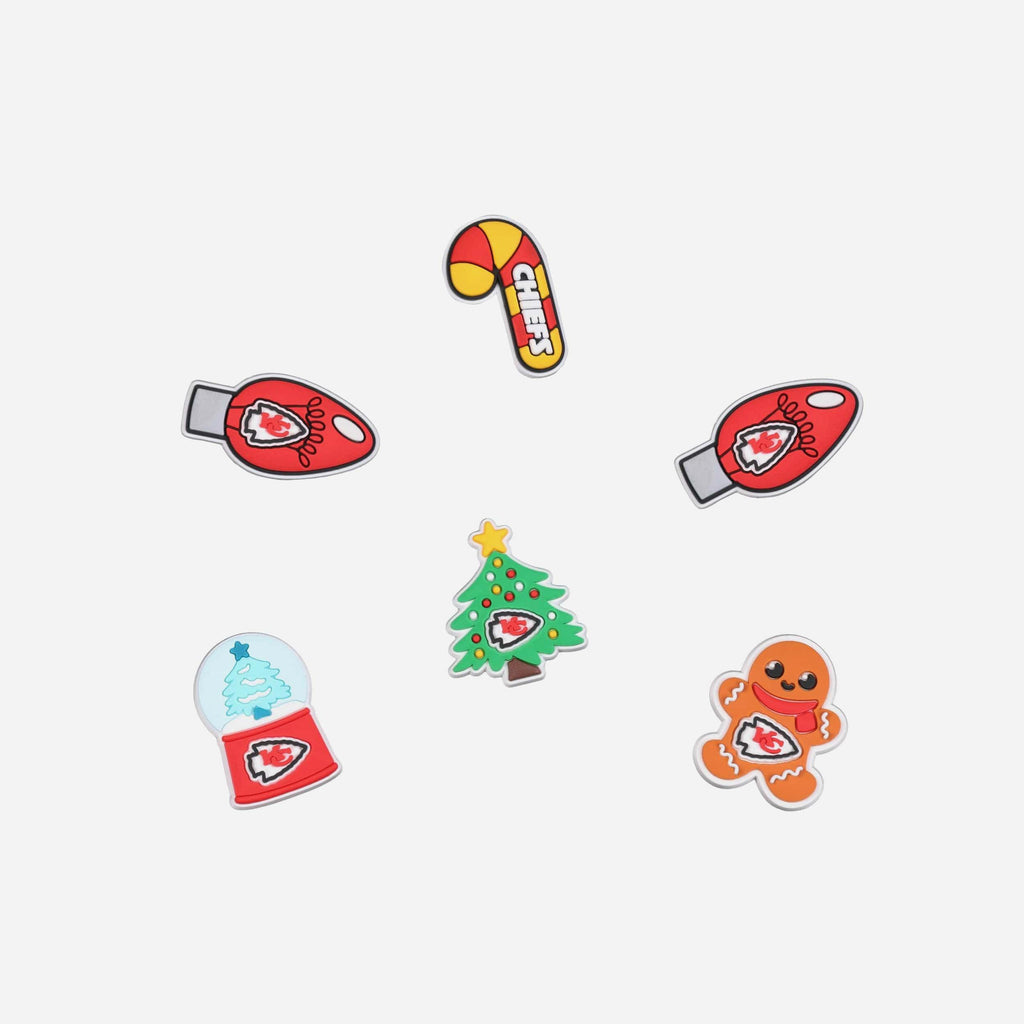 Kansas City Chiefs 6 Pack Holiday Team Clog Charms FOCO - FOCO.com
