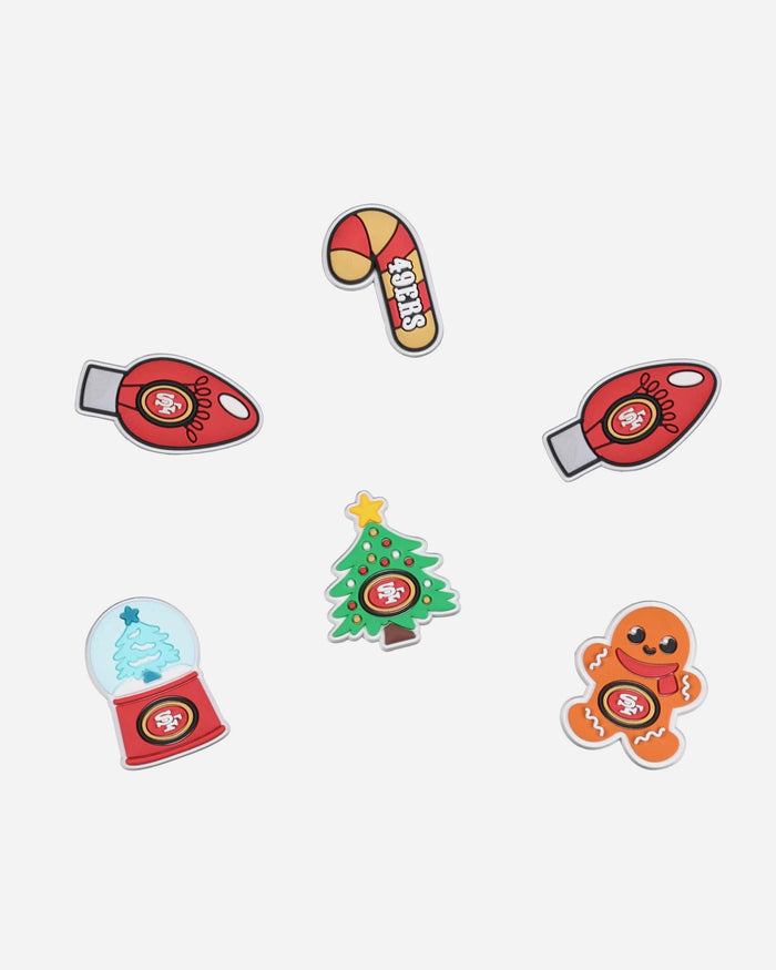 San Francisco 49ers 6 Pack Holiday Team Clog Charms FOCO - FOCO.com