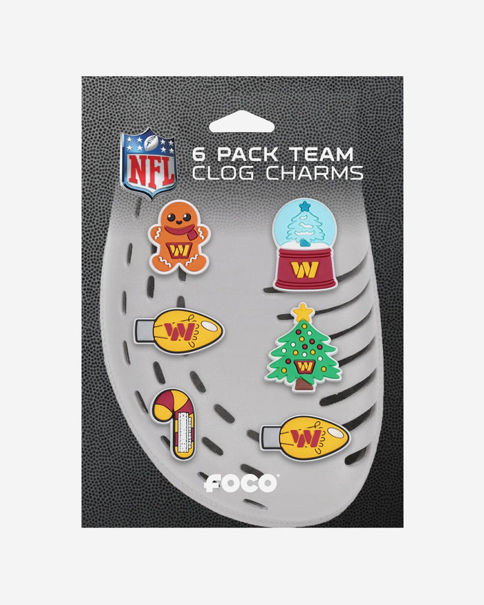 Washington Commanders 6 Pack Holiday Team Clog Charms FOCO - FOCO.com