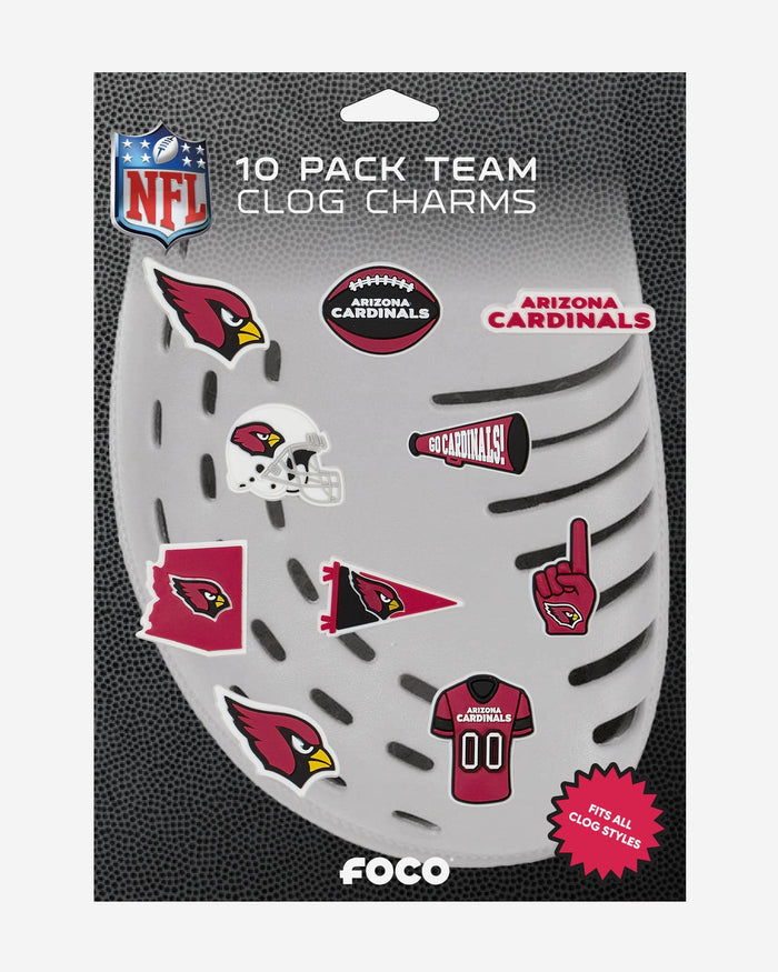 Arizona Cardinals 10 Pack Team Clog Charms FOCO - FOCO.com