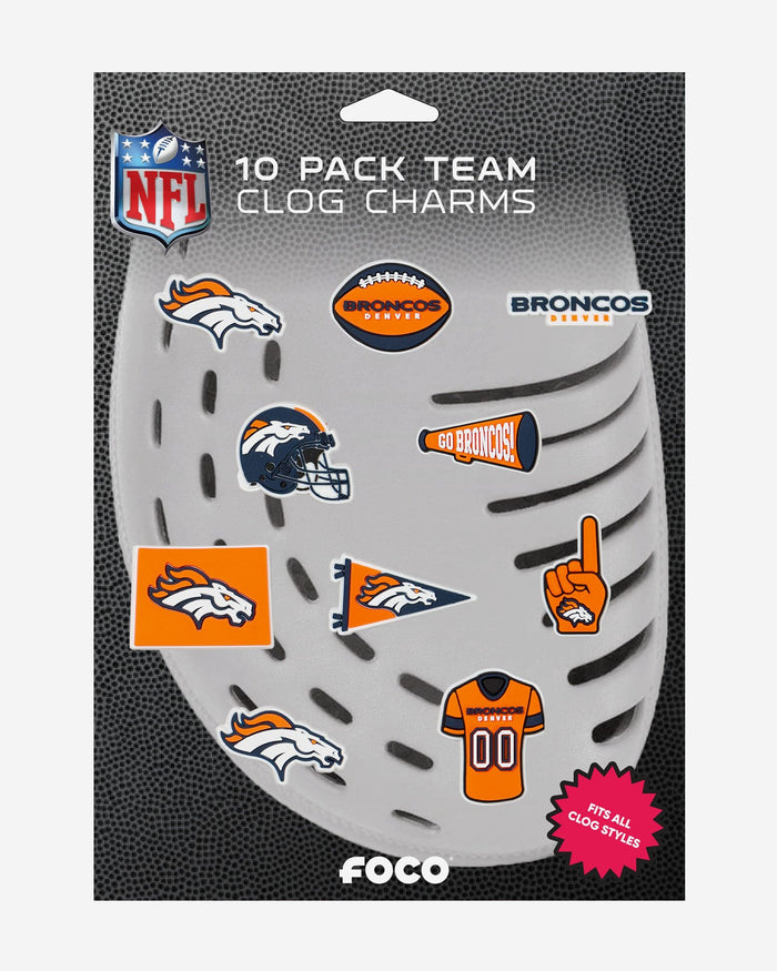 Denver Broncos 10 Pack Team Clog Charms FOCO - FOCO.com