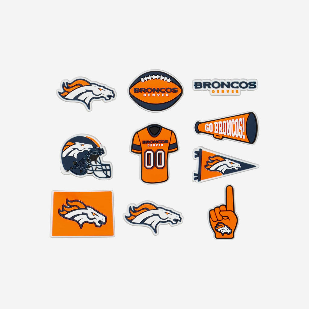 Denver Broncos 10 Pack Team Clog Charms FOCO - FOCO.com