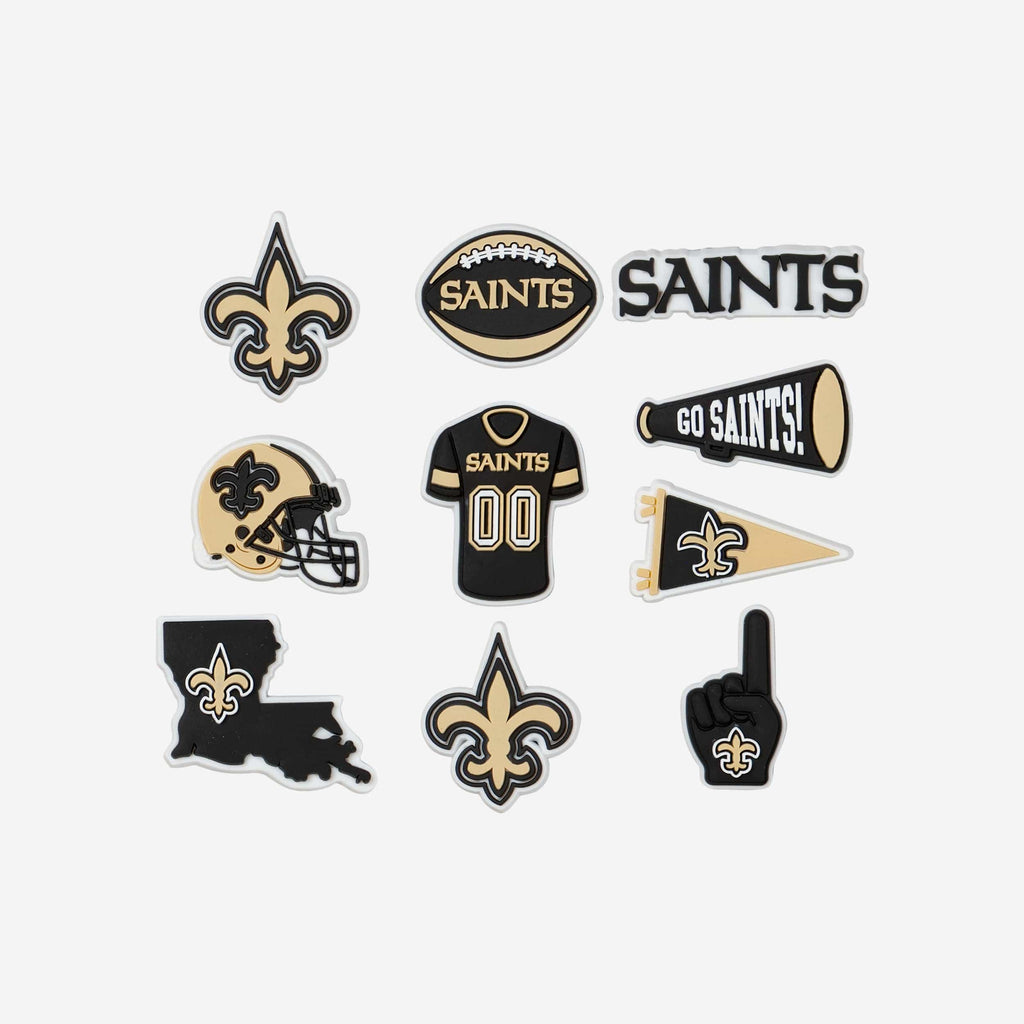 New Orleans Saints 10 Pack Team Clog Charms FOCO - FOCO.com