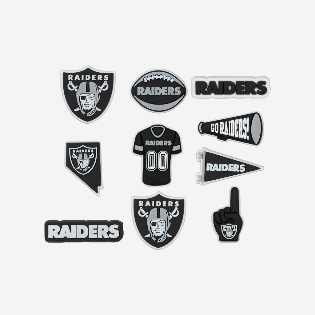 Las Vegas Raiders 10 Pack Team Clog Charms FOCO - FOCO.com