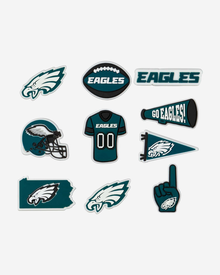 Philadelphia Eagles 10 Pack Team Clog Charms FOCO - FOCO.com