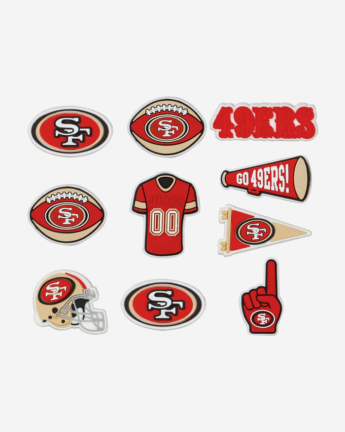 San Francisco 49ers 10 Pack Team Clog Charms FOCO - FOCO.com