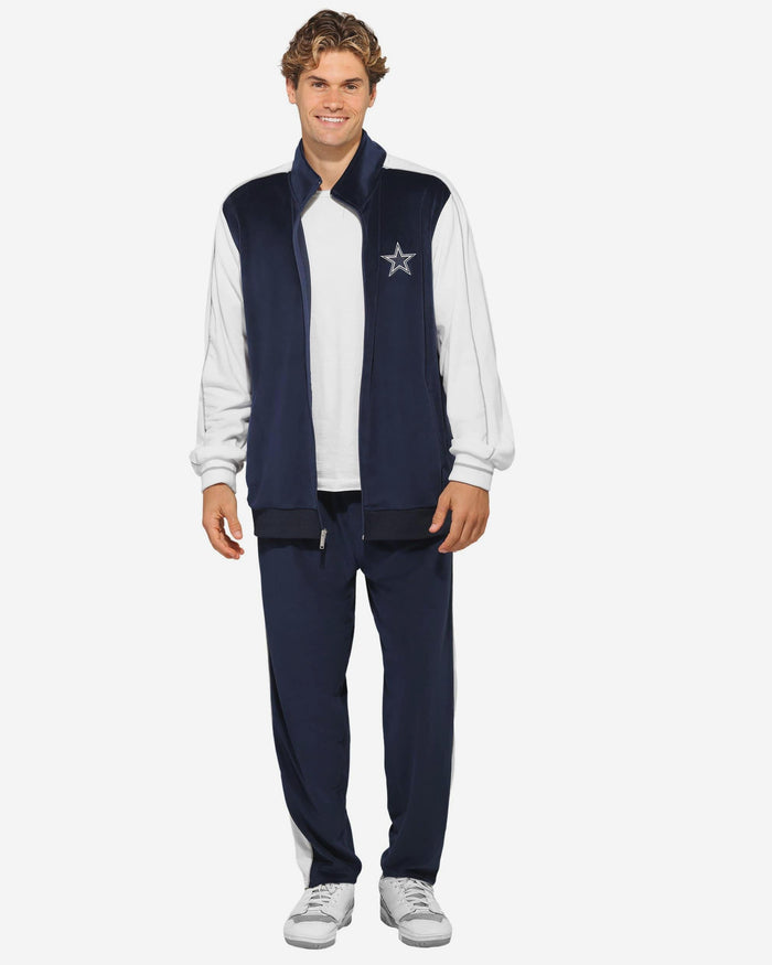 Dallas Cowboys Two Tone Velour Zip Up Top FOCO S - FOCO.com