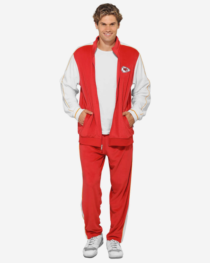 Kansas City Chiefs Two Tone Velour Zip Up Top FOCO S - FOCO.com