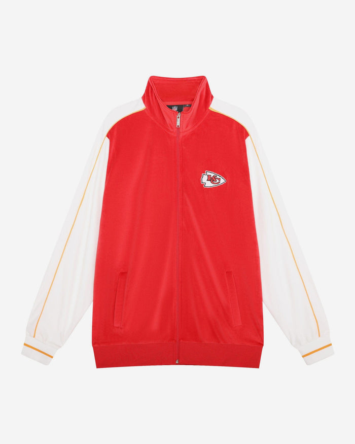 Kansas City Chiefs Two Tone Velour Zip Up Top FOCO S - FOCO.com