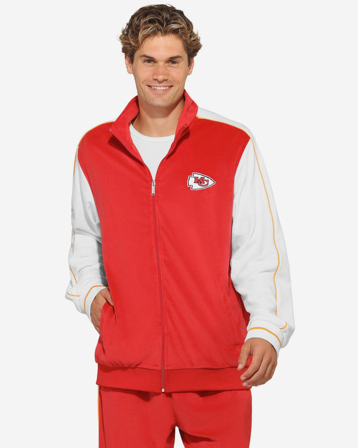 Kansas City Chiefs Two Tone Velour Zip Up Top FOCO S - FOCO.com