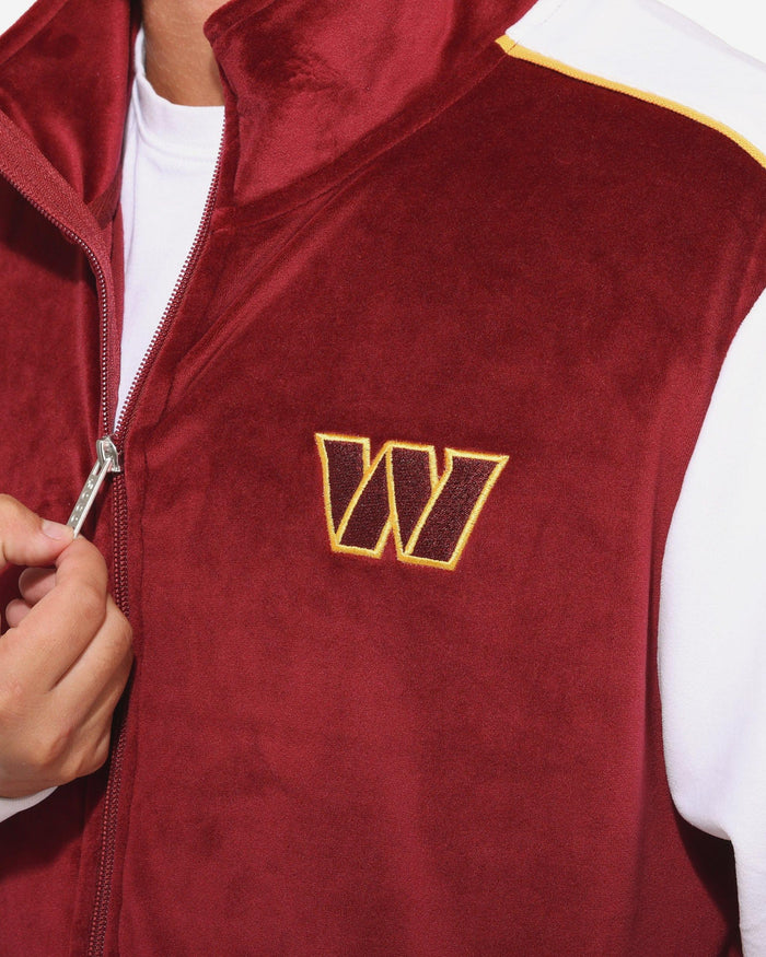Washington Commanders Two Tone Velour Zip Up Top FOCO S - FOCO.com