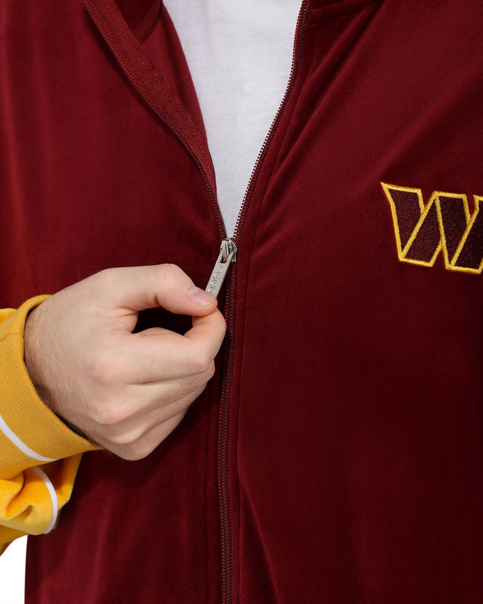 Washington Commanders Two Tone Velour Zip Up Top FOCO S - FOCO.com