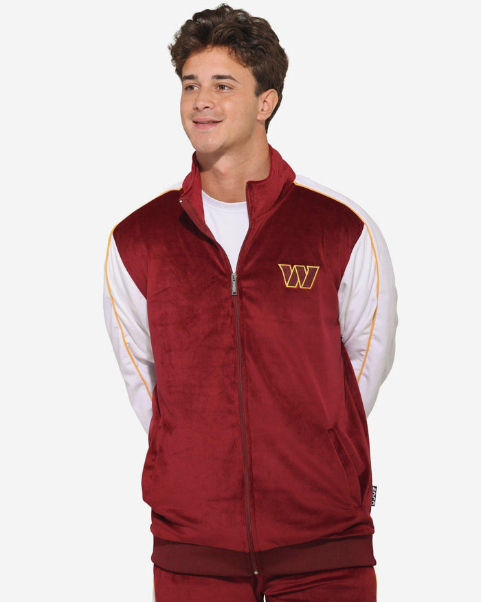 Washington Commanders Two Tone Velour Zip Up Top FOCO S - FOCO.com
