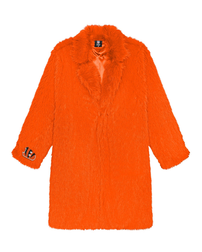 Cincinnati Bengals Faux Fur Long Jacket
