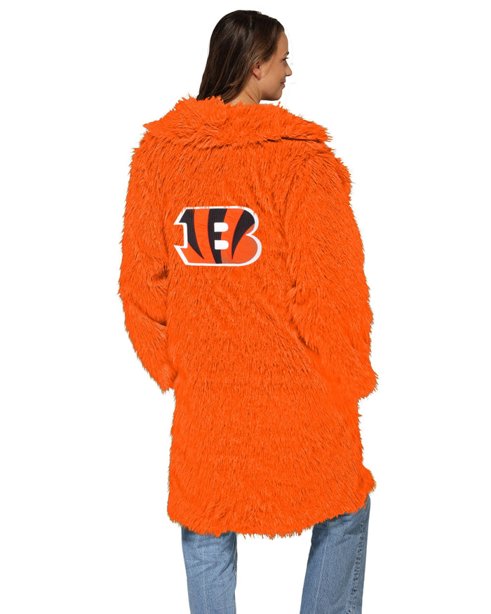 Cincinnati Bengals Faux Fur Long Jacket