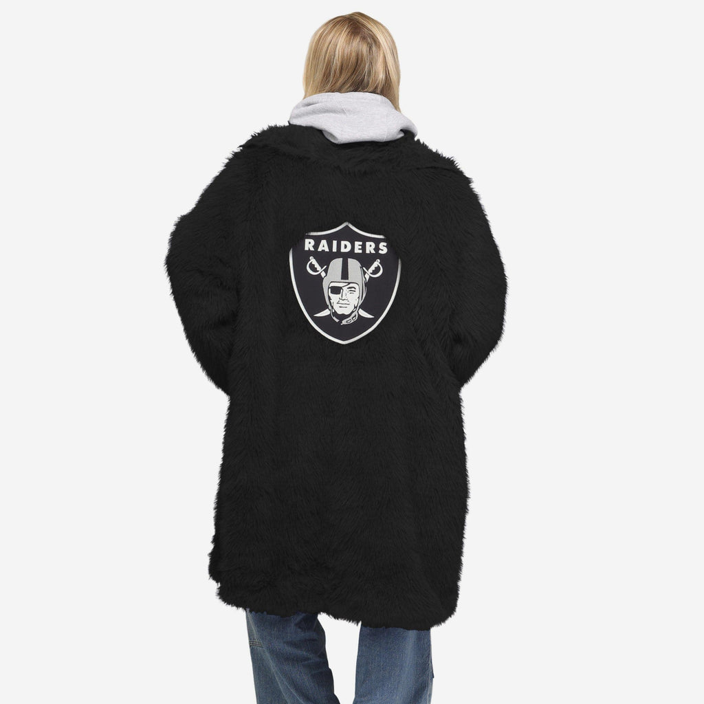 Las Vegas Raiders Faux Fur Long Jacket FOCO XS/S - FOCO.com