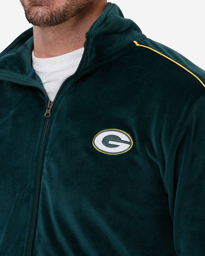 Green Bay Packers Velour Zip Up Top FOCO - FOCO.com