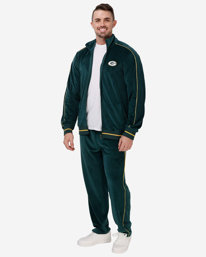 Green Bay Packers Velour Zip Up Top FOCO - FOCO.com