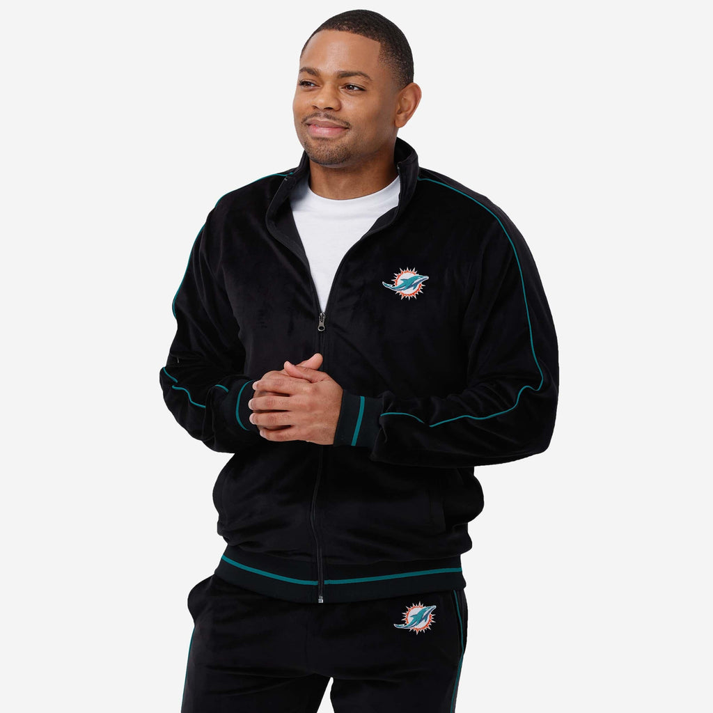 Miami Dolphins Velour Zip Up Top FOCO S - FOCO.com