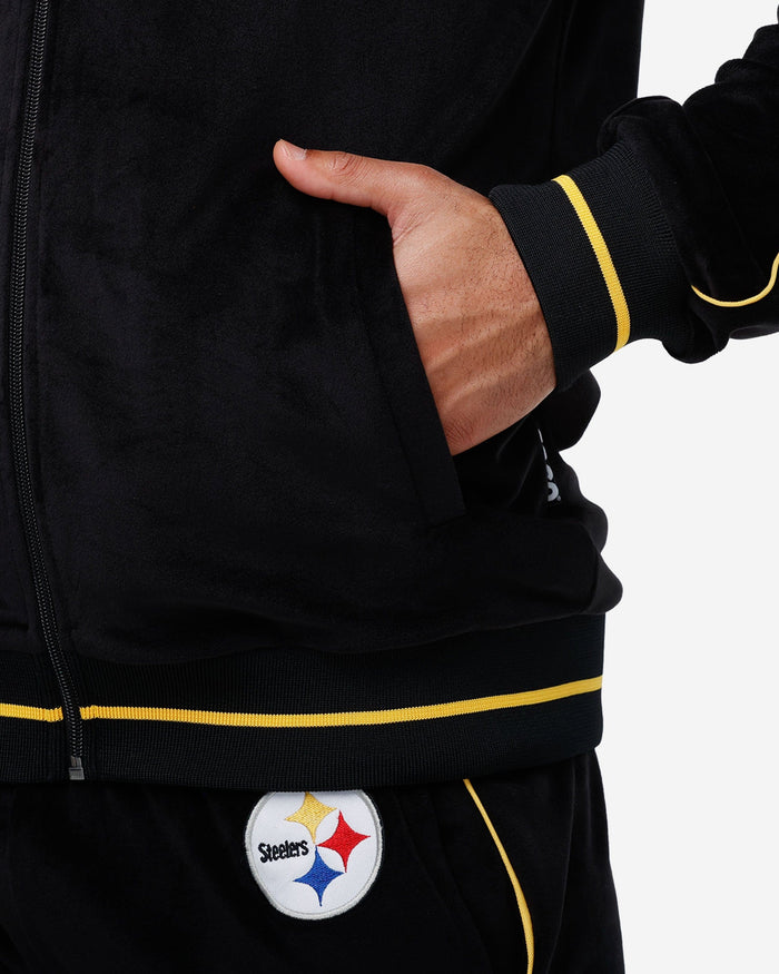 Pittsburgh Steelers Velour Zip Up Top FOCO - FOCO.com