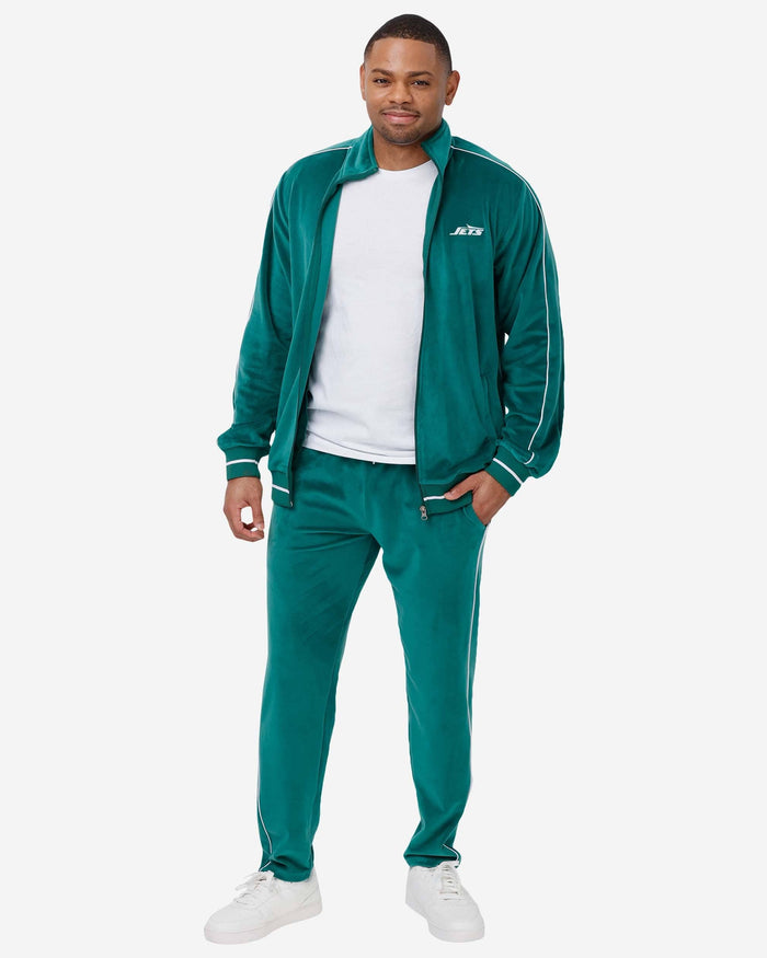 New York Jets Velour Zip Up Top FOCO - FOCO.com