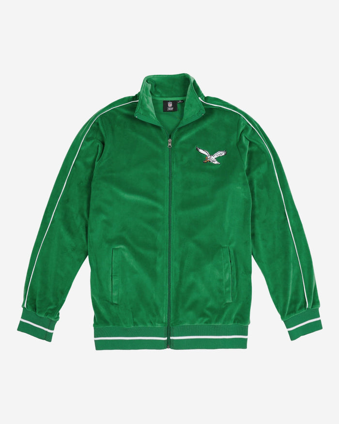 Philadelphia Eagles Kelly Green Velour Zip Up Top FOCO S - FOCO.com