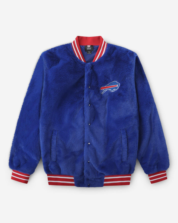 Buffalo Bills Womens Oversized Faux Fur Bomber Jacket FOCO S - FOCO.com