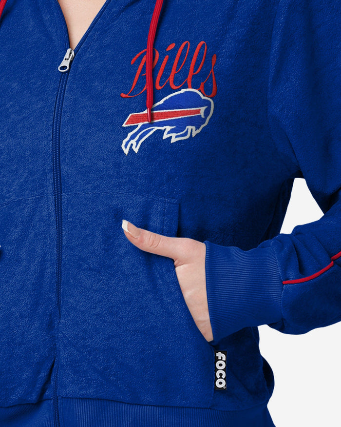 Buffalo Bills Womens Terry Knit Zip Up Top FOCO - FOCO.com