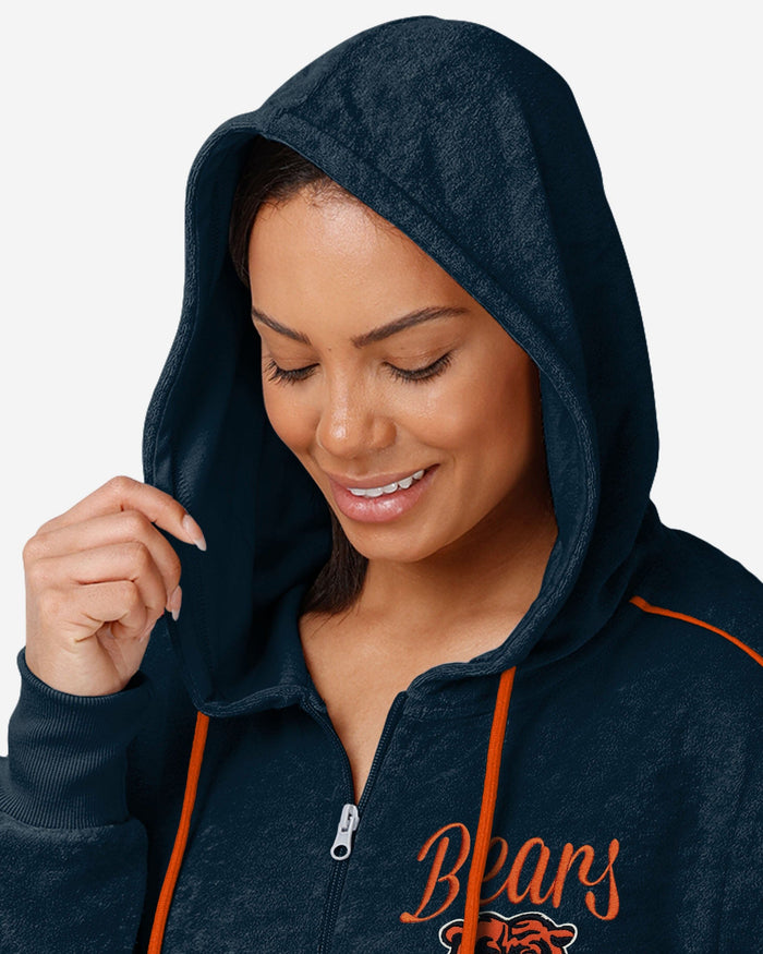 Chicago Bears Womens Terry Knit Zip Up Top FOCO - FOCO.com