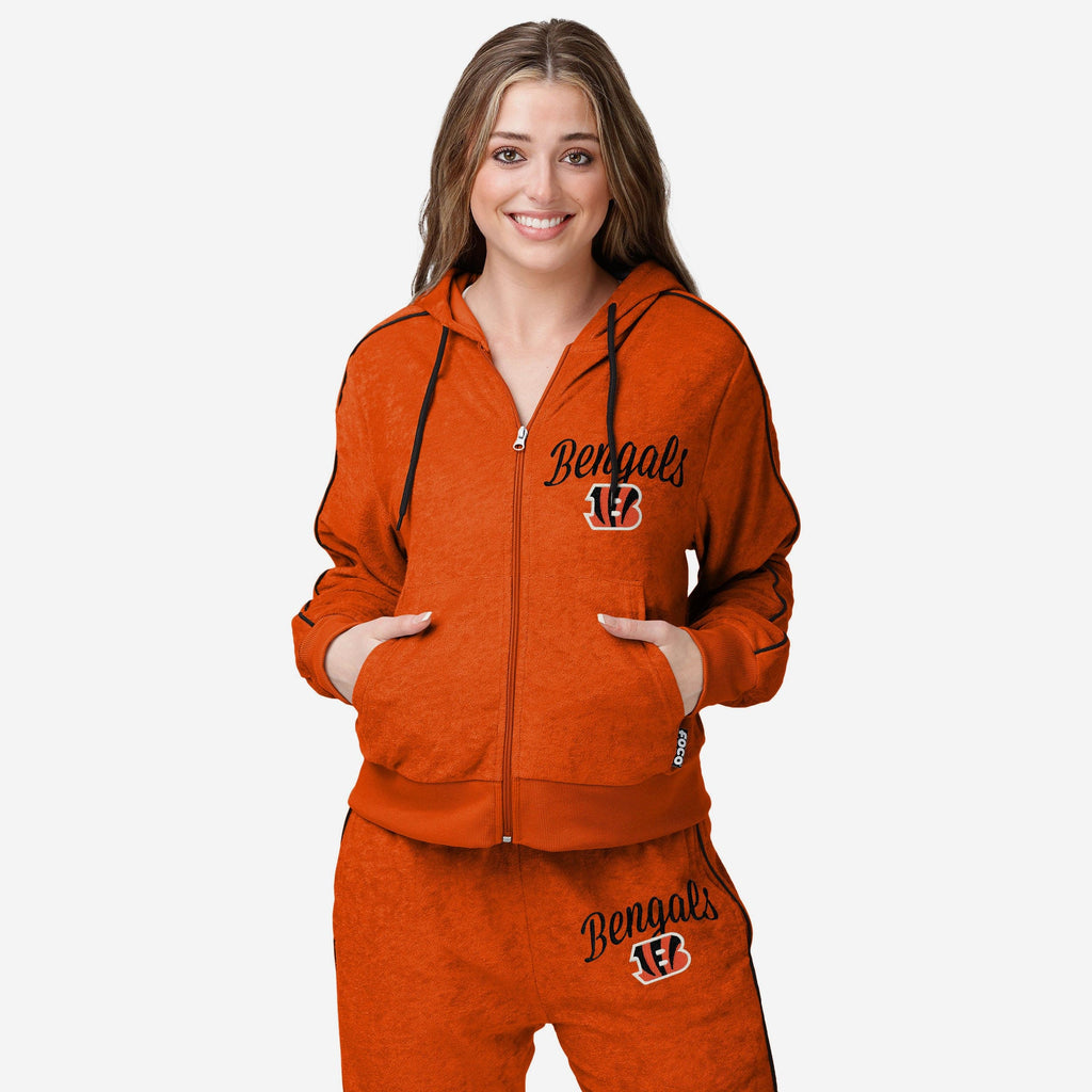 Cincinnati Bengals Womens Terry Knit Zip Up Top FOCO S - FOCO.com