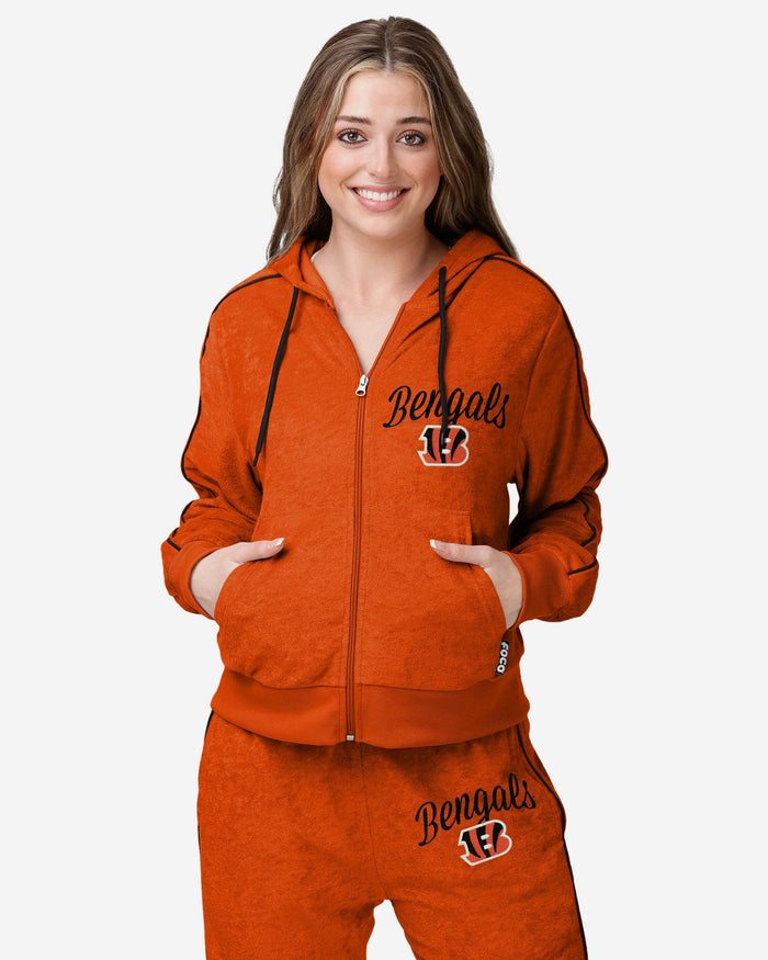 Cincinnati Bengals Womens Terry Knit Zip Up Top FOCO S - FOCO.com