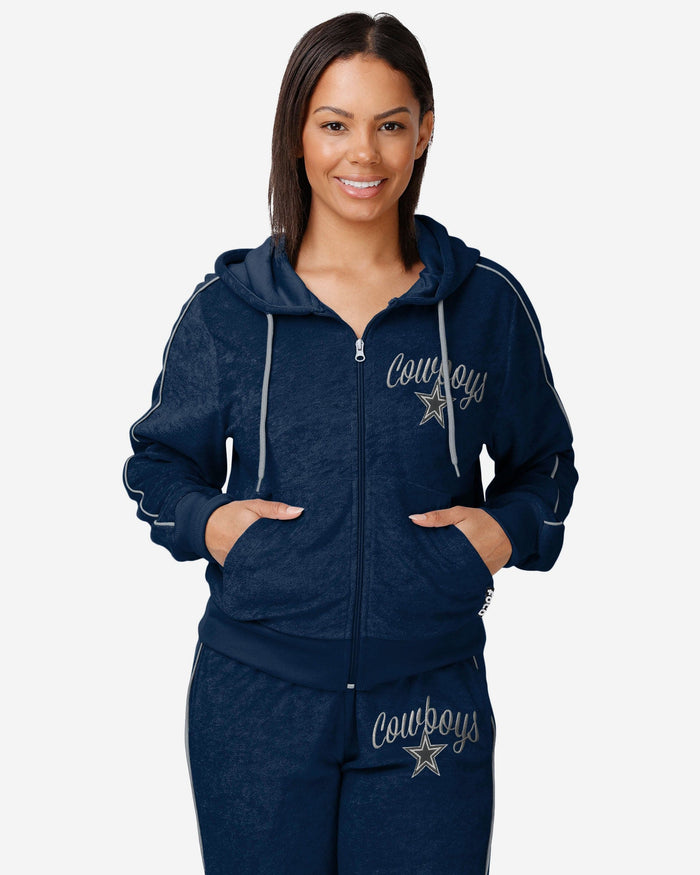 Dallas Cowboys Womens Terry Knit Zip Up Top FOCO S - FOCO.com