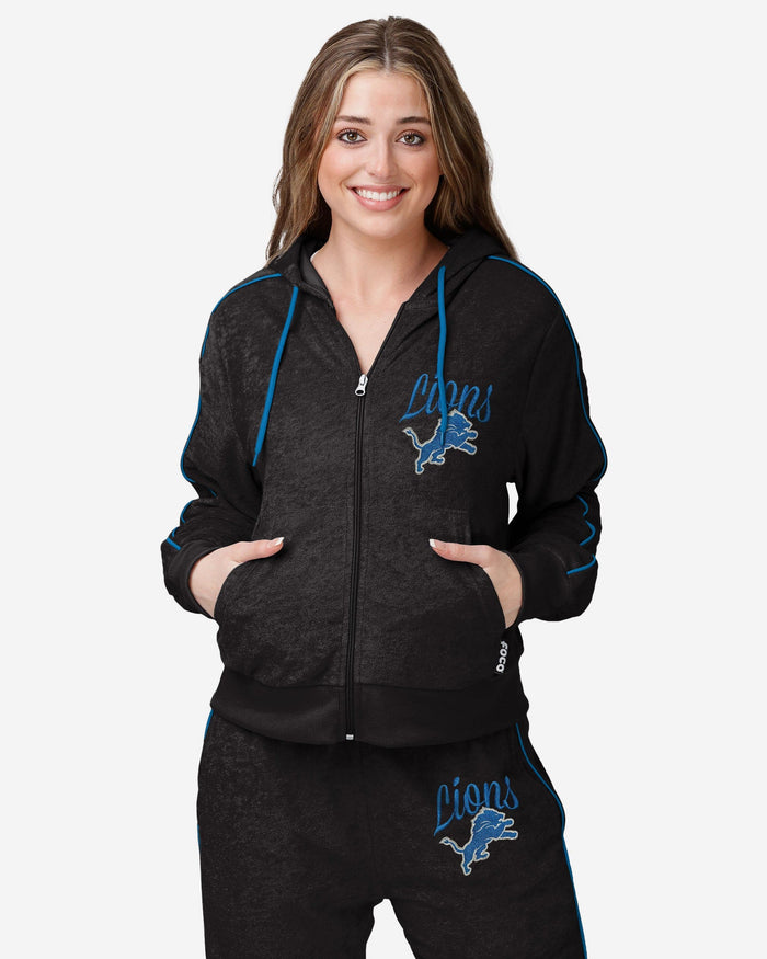 Detroit Lions Womens Terry Knit Zip Up Top FOCO S - FOCO.com